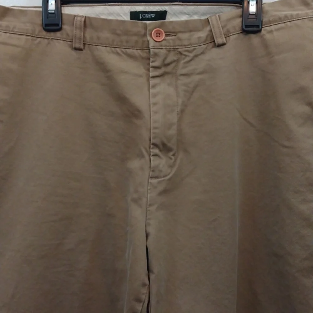Vintage J. Crew Tan Cotton Summer Weight Relaxed Fit Chino/Khakis 36 - 28.5